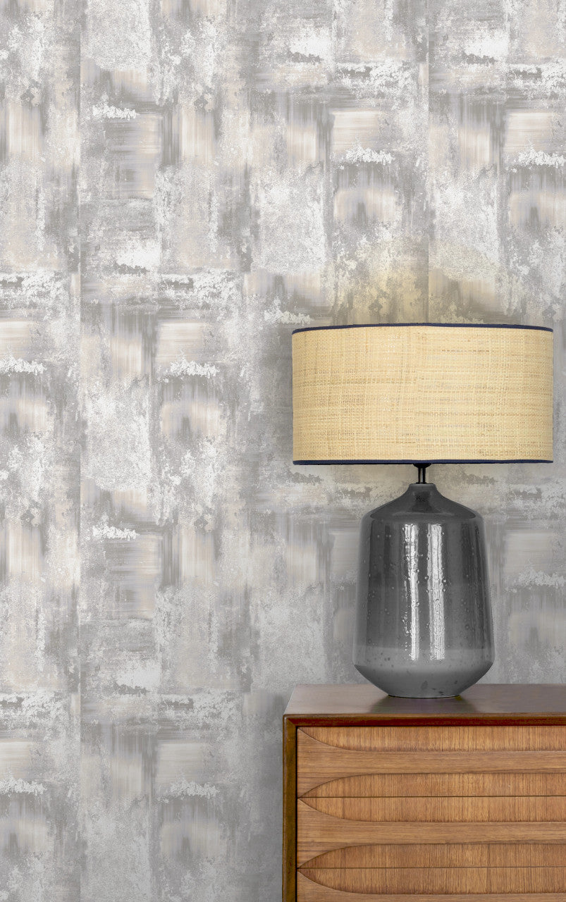 538519 - Solara Verona Wallpaper - Pewter - Rasch