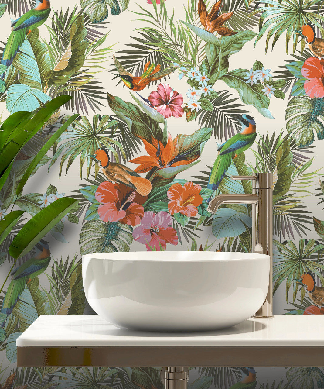 539066 - Paradise Birds Vasari Wallpaper - Multi - Rasch