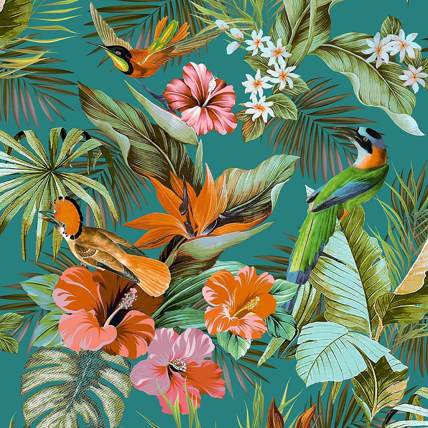539097 - Paradise Birds Vasari Wallpaper - Multi - Rasch