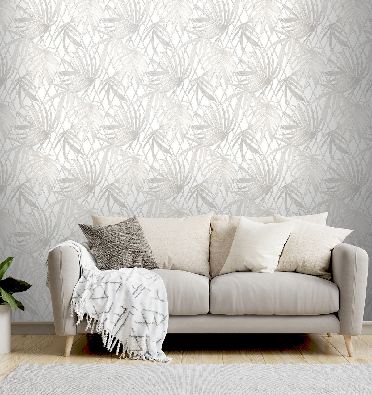 539530 - Paradise Palm Vasari Wallpaper - Neutral - Rasch