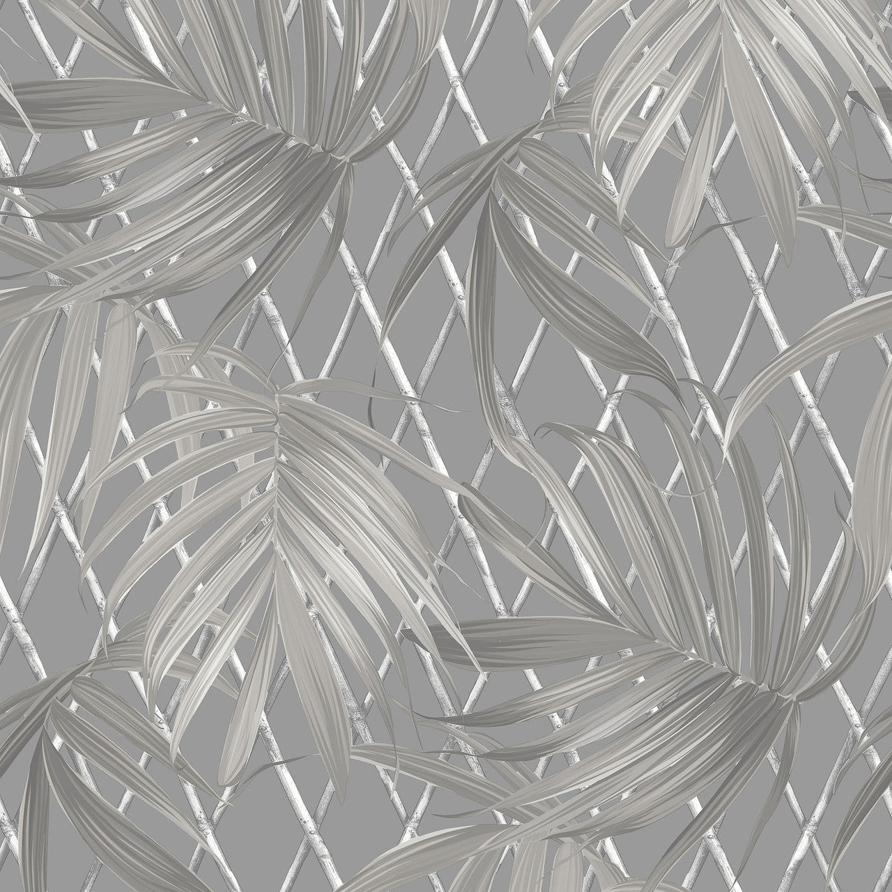 539547 - Paradise Palm Vasari Wallpaper - Grey - Rasch