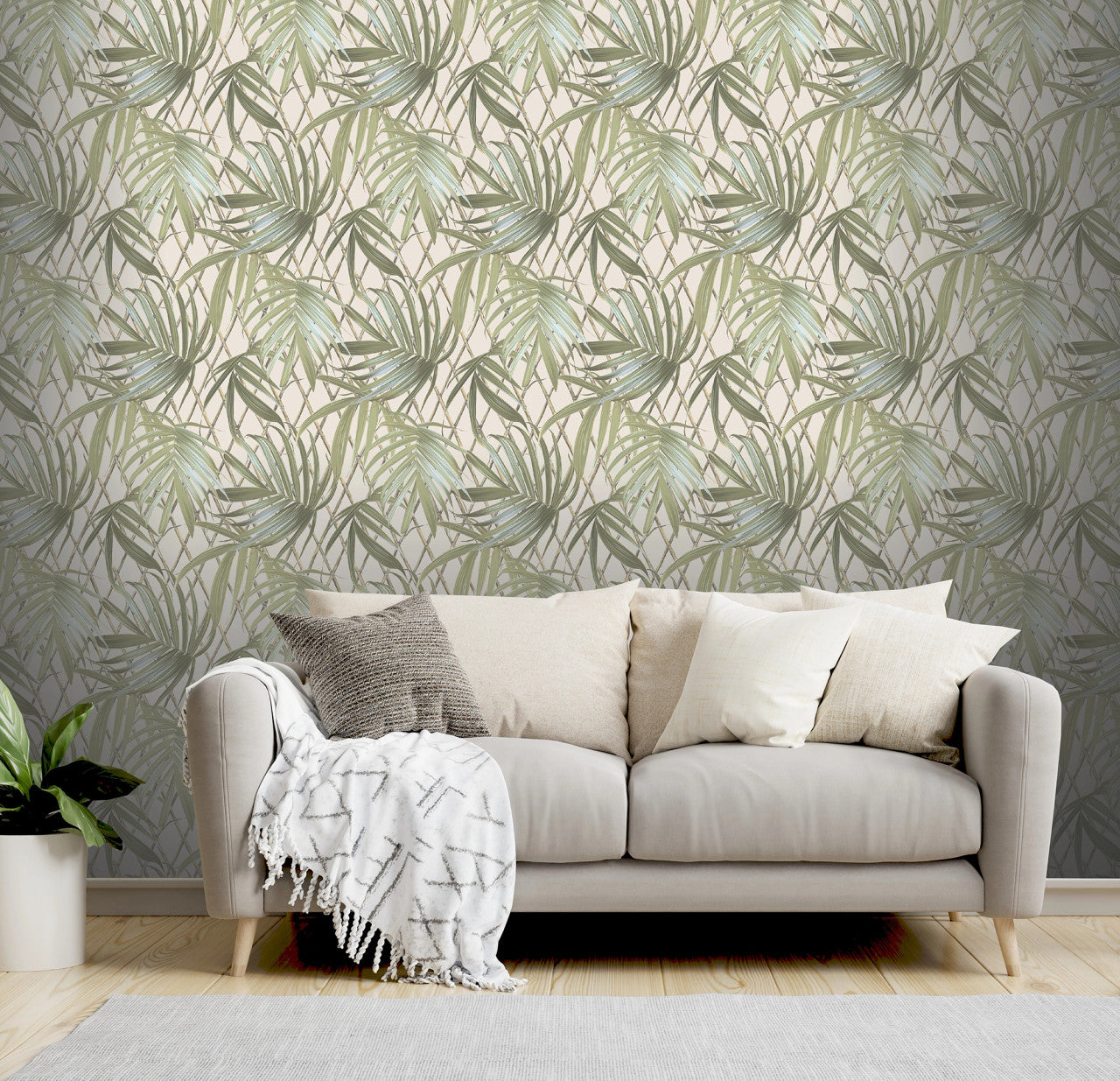 539561 - Paradise Palm Vasari Wallpaper - Green - Rasch