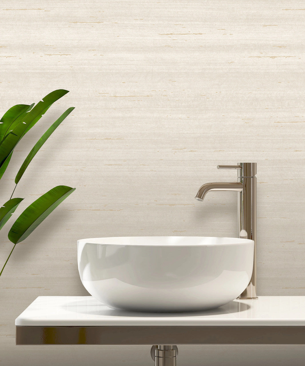 539677 - Paradise Silk Vasari Wallpaper - Cream - Rasch