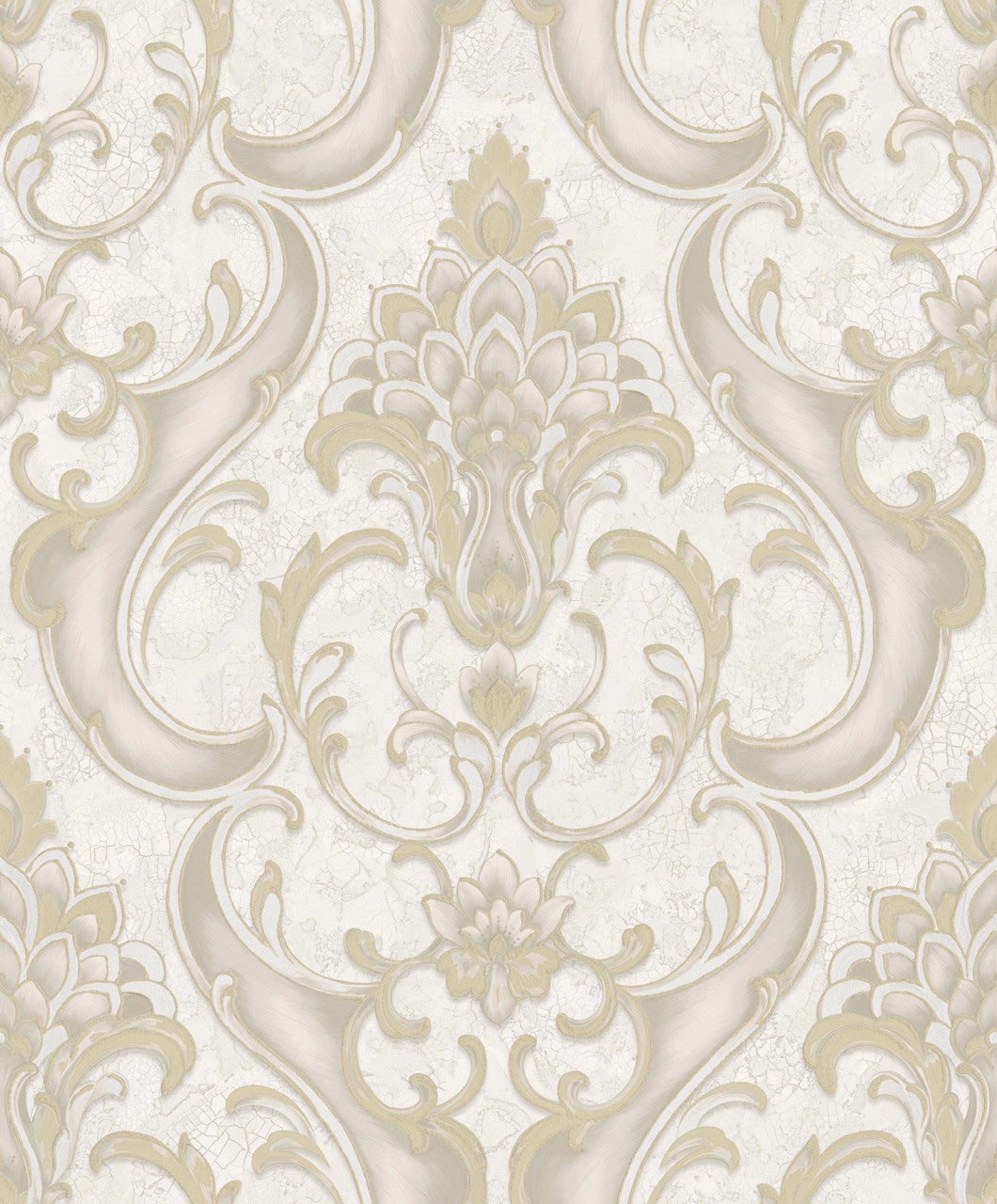 539769 - Sonata Damask Wallpaper - Gold - Rasch