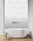 539776 - Sonata Damask Wallpaper - Silver Grey - Rasch