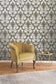 539783 - Sonata Damask Wallpaper - Black Gold - Rasch