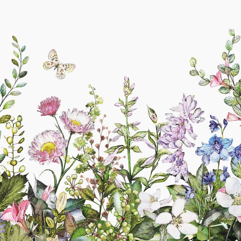 Wall-art Summer Flowers Wall Mural