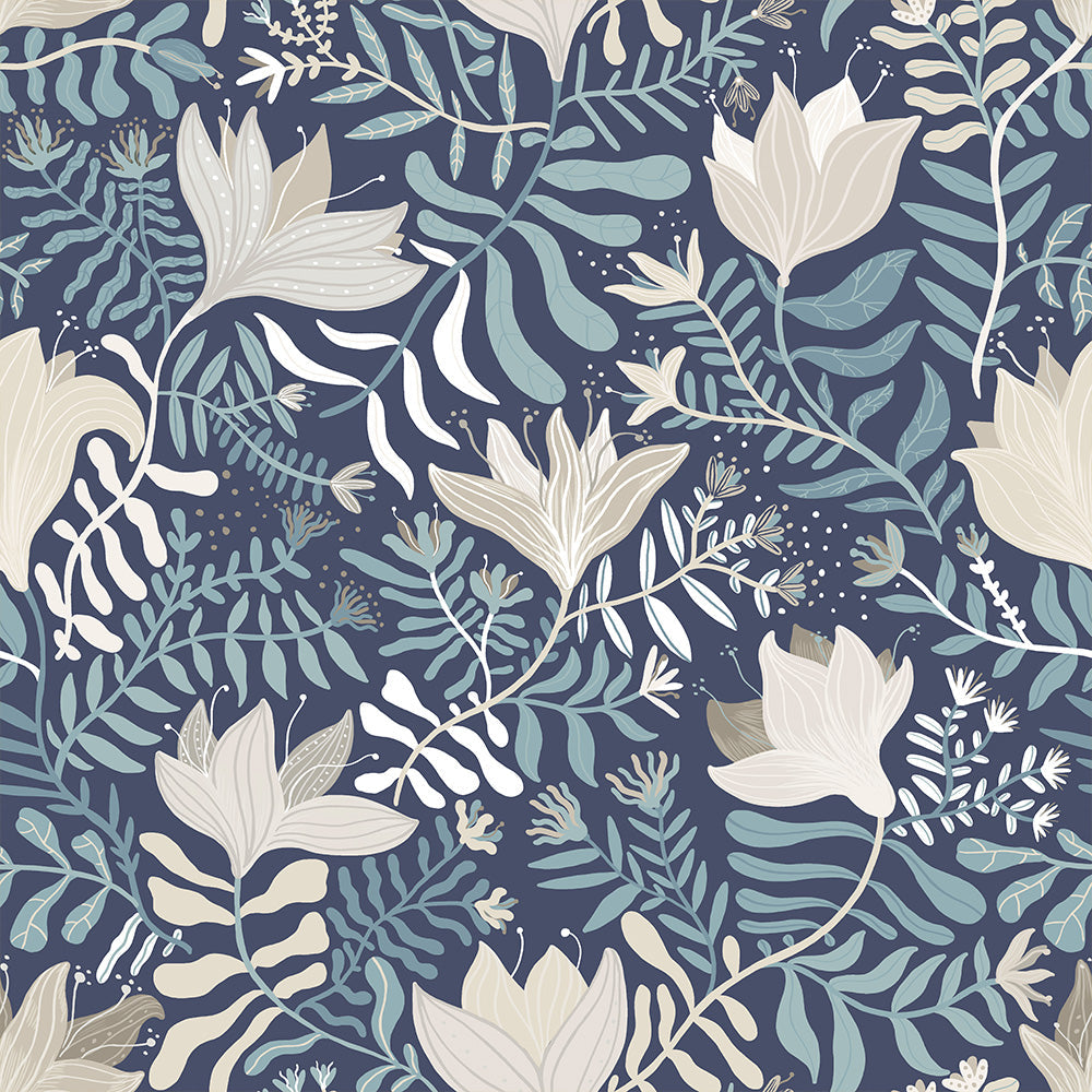 55009 - Brita Wallpaper - Blue - Midbec