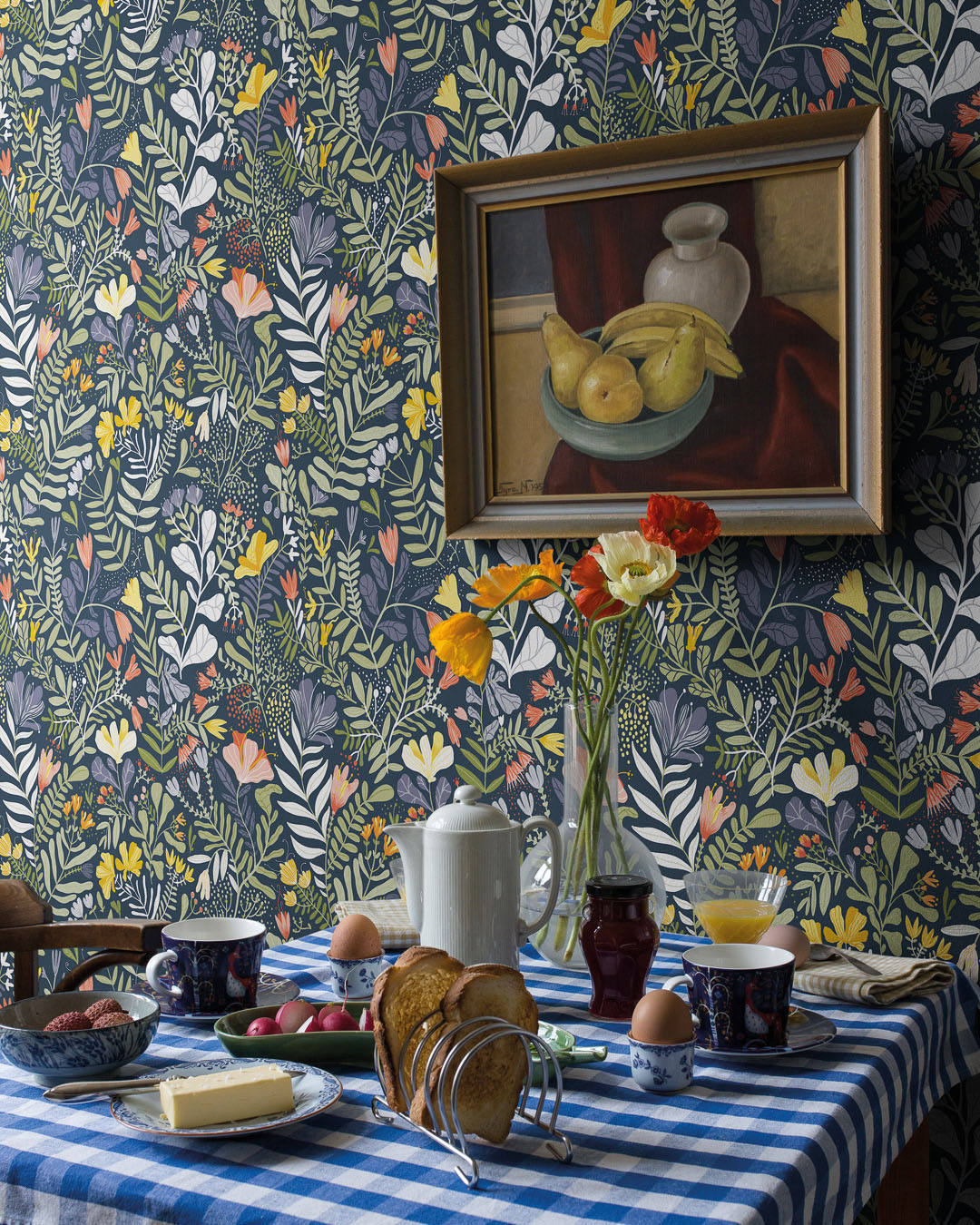 55010 - Brittsommar Wallpaper - Dark Green - Midbec