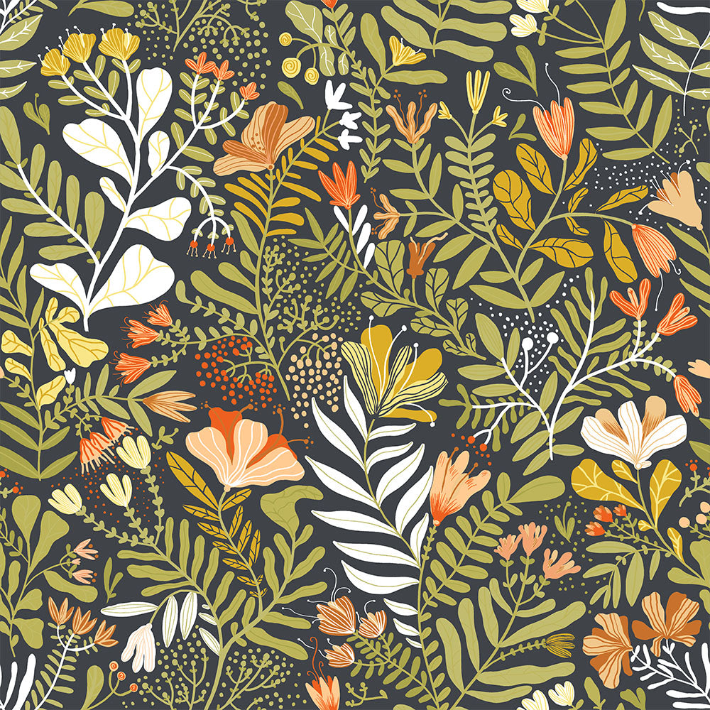 55014 - Brittsommar Wallpaper - Yellow / Green - Midbec