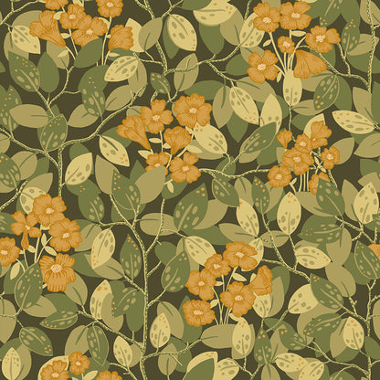 55016 - Henni Wallpaper - Green / Yellow - Midbec