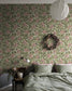 55017 - Henni Wallpaper - Green / Pink - Midbec