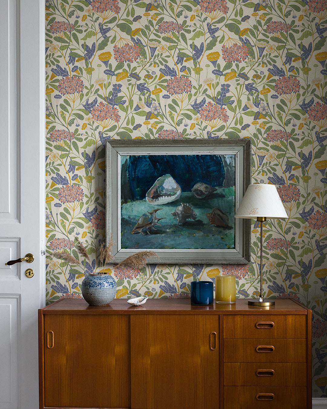 55021 - Hybbe Wallpaper - Beige - Midbec