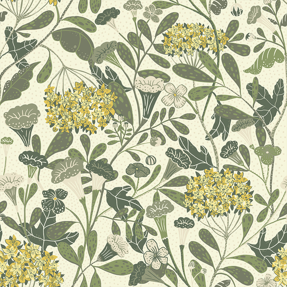 55023 - Hybbe Wallpaper - Light Green - Midbec