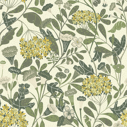 55023 - Hybbe Wallpaper - Light Green - Midbec