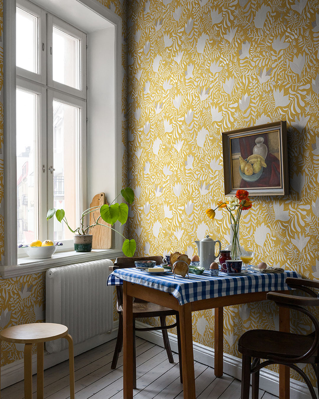55033 - Brita Wallpaper - Yellow - Midbec