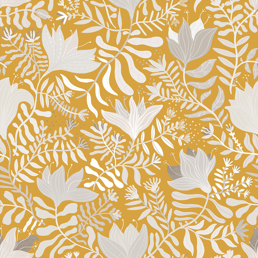 55033 - Brita Wallpaper - Yellow - Midbec