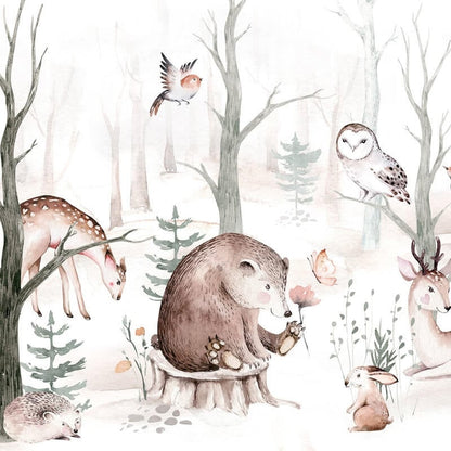 Wall-art Kvilis Animal Friends Wall Mural