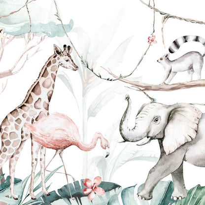 Wall-art Kvilis Jungle Animal Friends Wall Mural