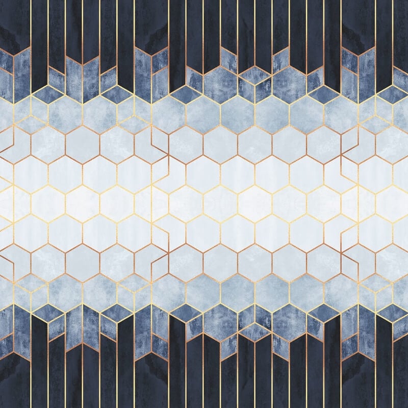 Wall-art Hexagons Wall Mural