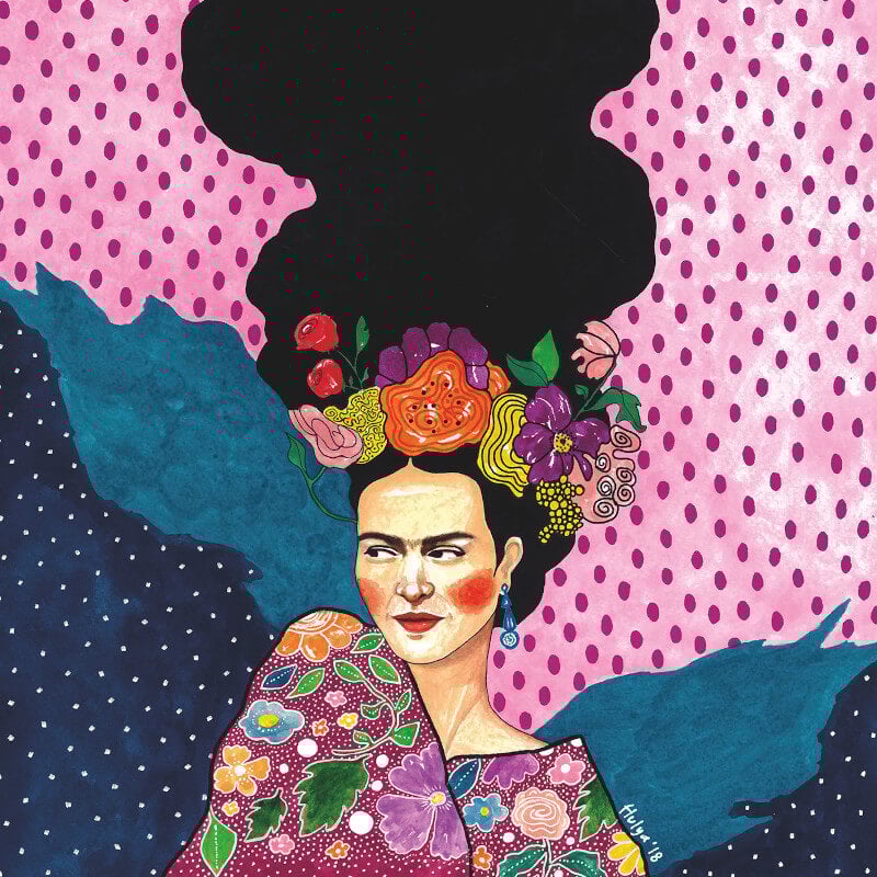 Wall-art Frida Illustration Wall Mural