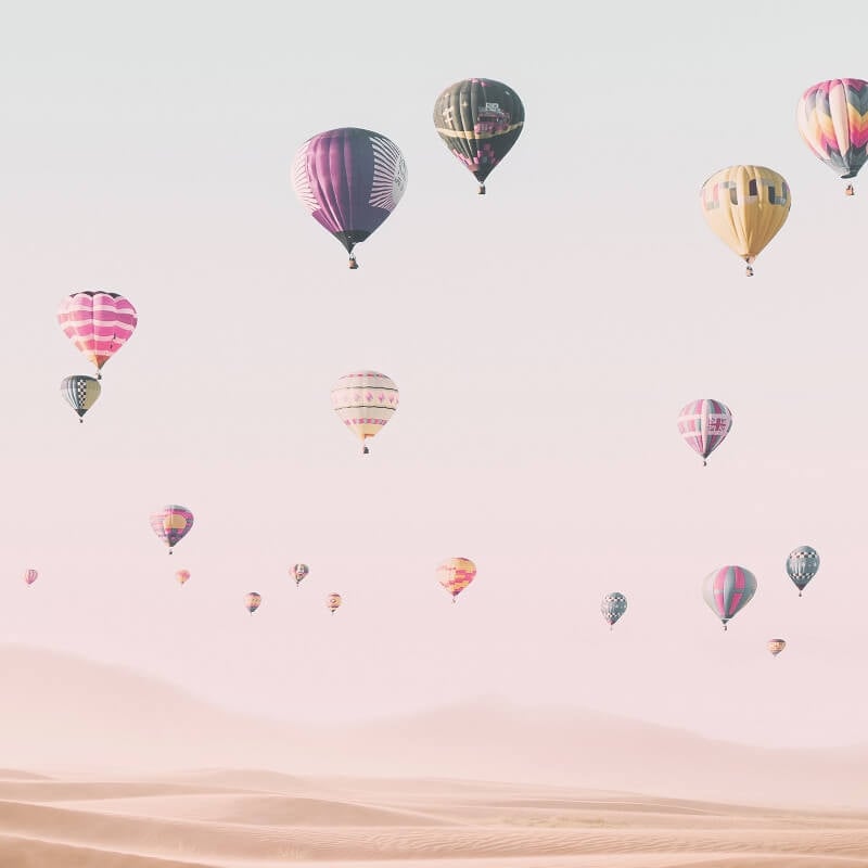 Wall-art Hot Air Balloons Wall Mural