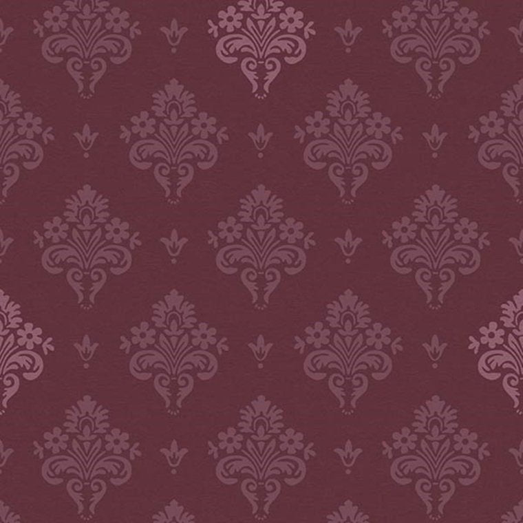 600417 - Rococo Heritage Wallpaper - Rich Purple - K & K