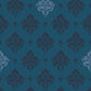 600418 - Rococo Heritage Wallpaper - Deep Blue - K & K
