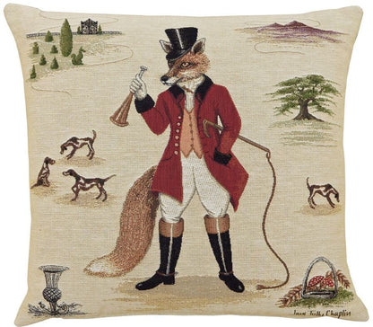 The Hon. Freddie Fox Tapestry Cushion with Feather Filler 