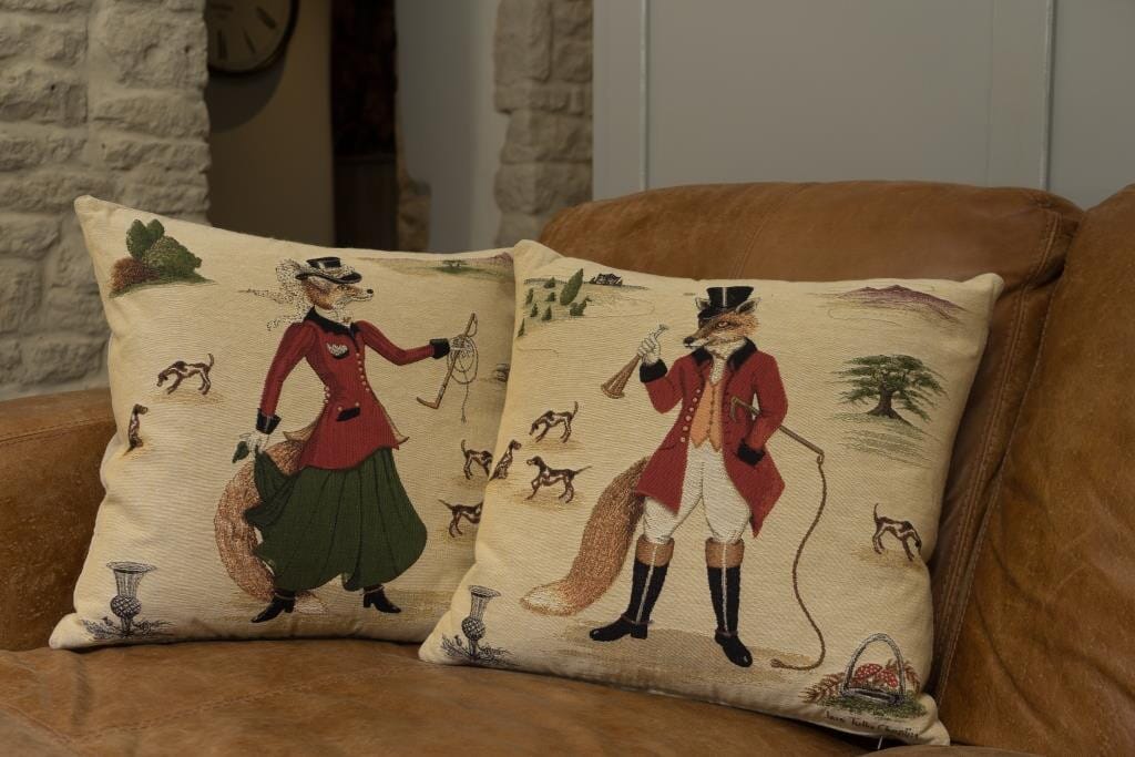 The Hon. Freddie Fox Tapestry Room Cushion with Feather Filler 