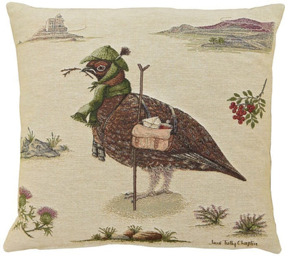 Henry Grouse the Stalker Tapestry Cushion with Feather Filler
