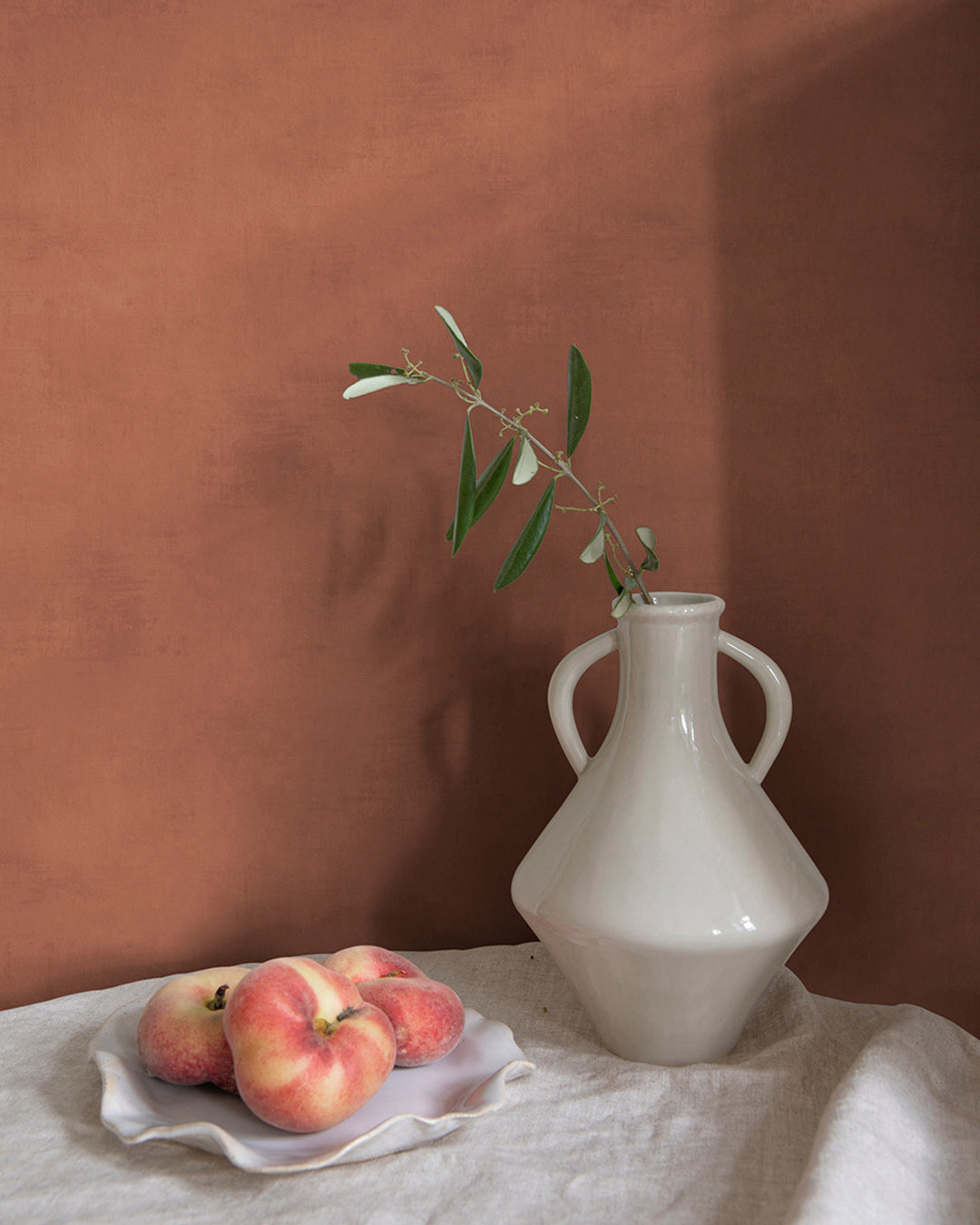 61047 - Kalk Berga Wallpaper - Brick Red - Midbec