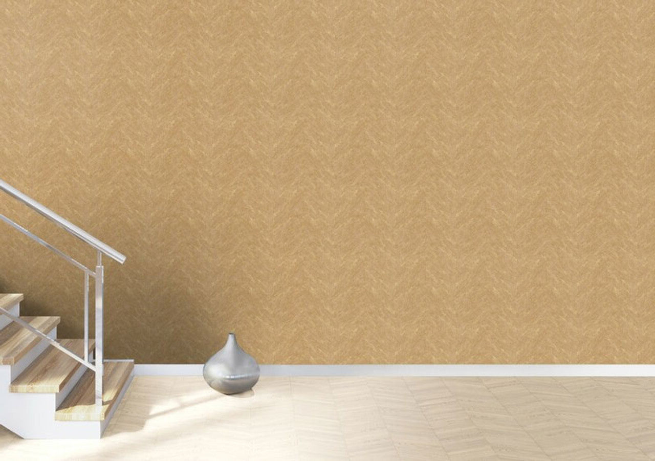 617535 - Linares Chevron Wallpaper - Gold - Rasch