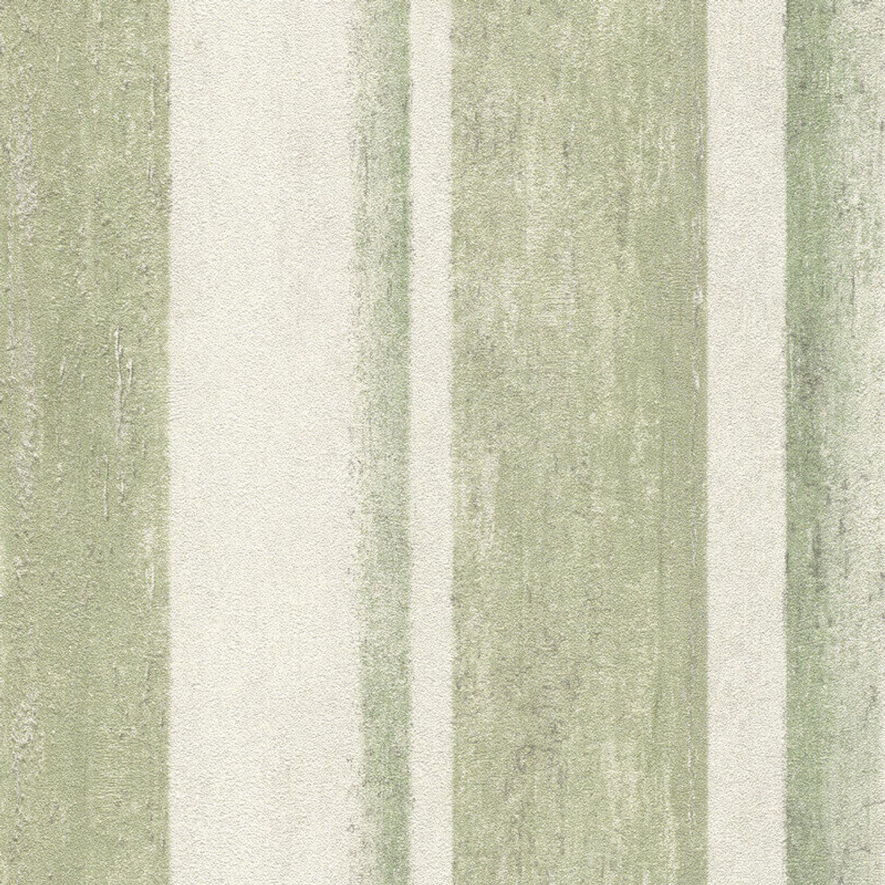 617771 - Linares Stripe Wallpaper - Green & Cream - Rasch