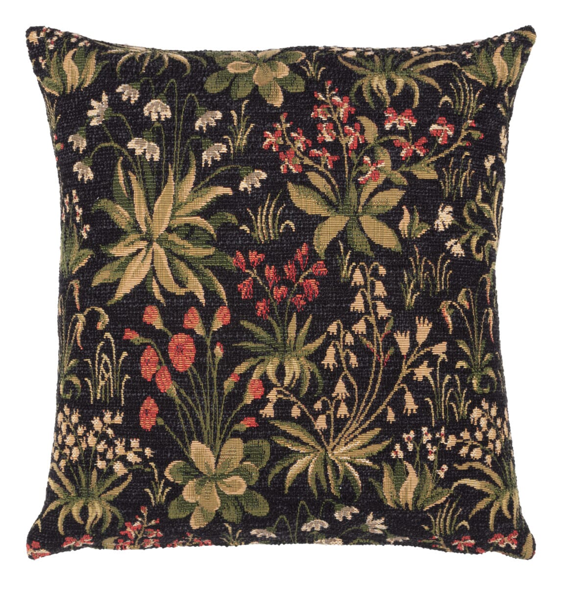 Tudor Mille-Fleurs Tapestry Cushion with Feather Filler 
