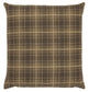 Brown Tartan Tapestry Cushion with Feather Filler 