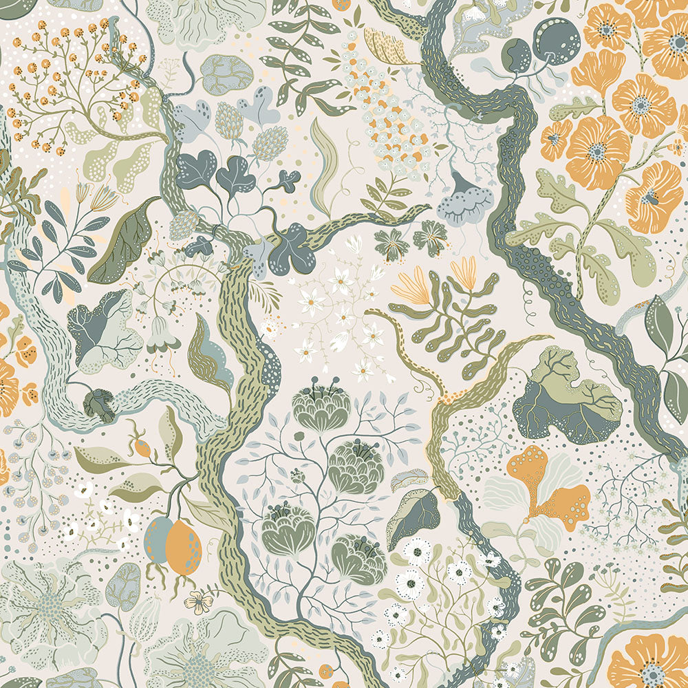 65103 - Ann Wallpaper - Green  - Midbec