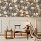 659887 - Opulenza Leaf Wallpaper - Charcoal &Rust - Rasch