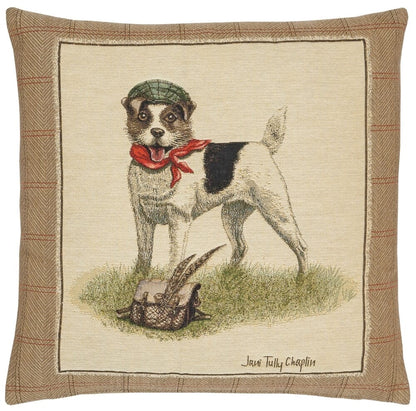 Master Jack Russell Tapestry Cushion with Feather Filler 