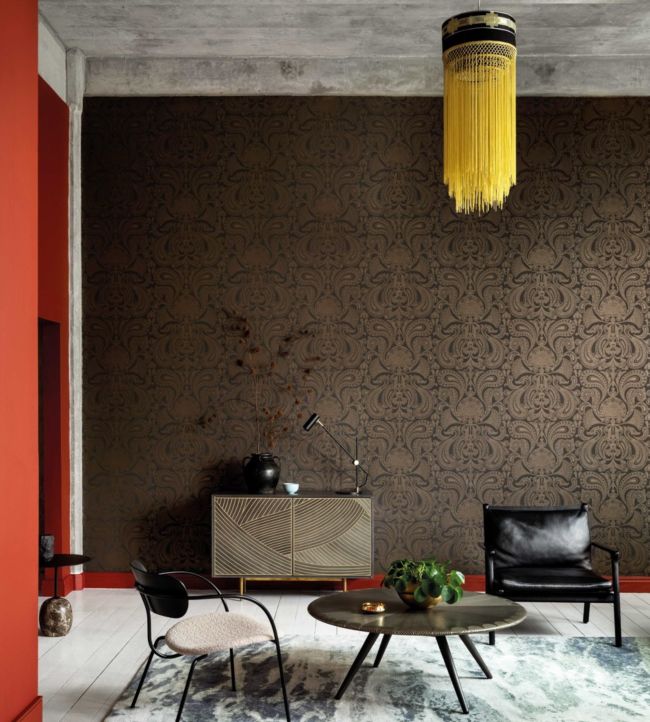 Malabar Wallpaper - Gold on Sand - 66/1002