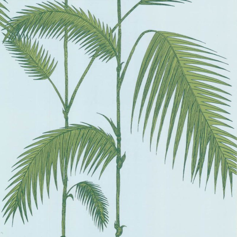 Palm Leaves Wallpaper - Leaf Green on Sea Foam - 66/2010