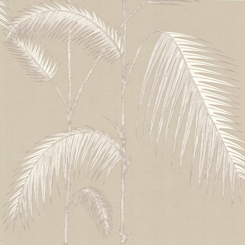 Palm Leaves Wallpaper - Cream on Linen - 66/2013