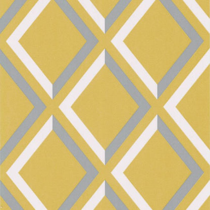 Pompeian Wallpaper - White & Heath Grey on Chartreuse - 66/3018