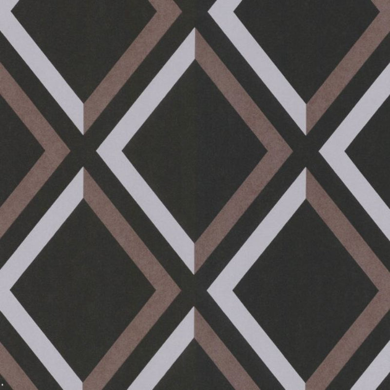 Pompeian Wallpaper - Grey & Cedar on Charcoal - 66/3019
