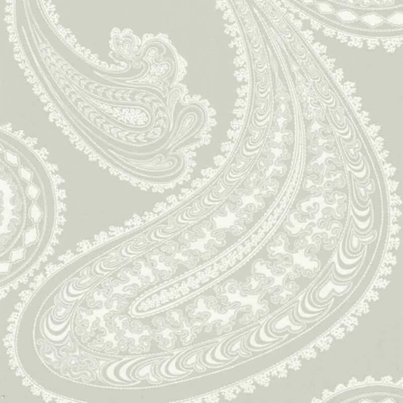 Rajapur Wallpaper - White on Soft Olive - 66/5036