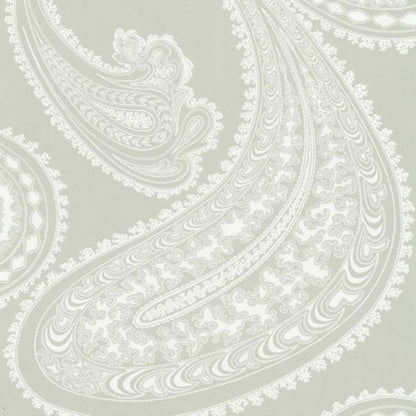 Rajapur Wallpaper - White on Soft Olive - 66/5036