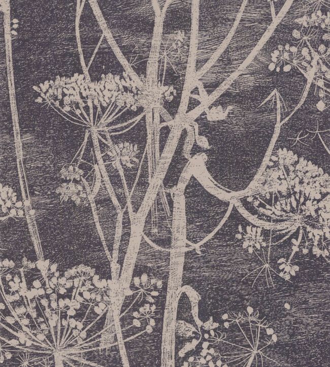 Cow Parsley Wallpaper - Linen & Charcoal - 66/7048