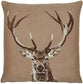 Stately Stag Taupe Tapestry Cushion with Feather Filler 