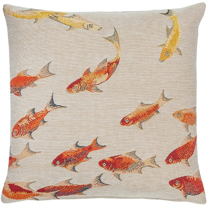 Goldfish Tapestry Cushion with Feather Filler 