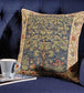 Tree of Life Blue Tapestry Room Cushion with Feather Filler 